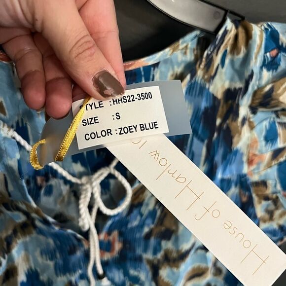 House of Harlow 1960 Revolve Zoey Ruffle Peasant Top Size Small - Picture 7 of 12